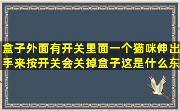 盒子外面有开关里面一个猫咪伸出手来按开关会关掉盒子这是什么东西?