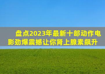 盘点2023年最新十部动作电影,劲爆震撼,让你肾上腺素飙升 