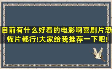 目前有什么好看的电影啊(喜剧片恐怖片都行!大家给我推荐一下吧!