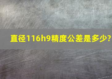 直径116h9精度公差是多少?