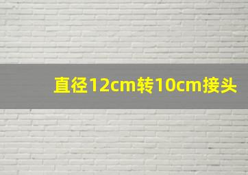 直径12cm转10cm接头