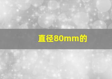 直径80mm的