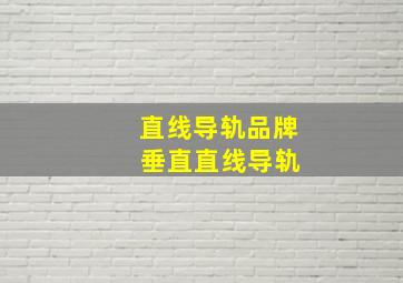 直线导轨品牌 垂直直线导轨