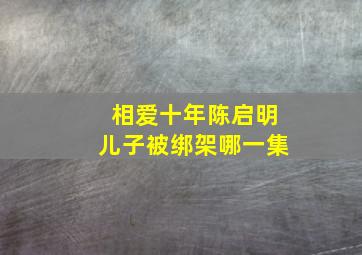 相爱十年陈启明儿子被绑架哪一集(