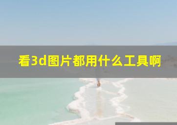 看3d图片都用什么工具啊