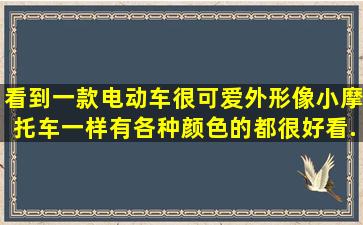 看到一款电动车,很可爱,外形像小摩托车一样,有各种颜色的,都很好看,...