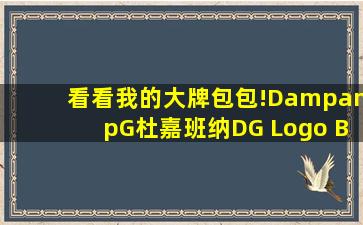 看看我的大牌包包!D&G杜嘉班纳DG Logo Bag系列就是我的最爱