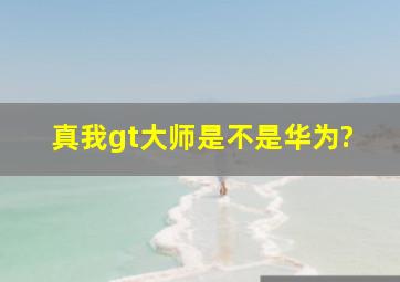 真我gt大师是不是华为?