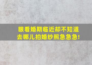 眼看婚期临近,却不知道去哪儿拍婚纱照,急,急,急!