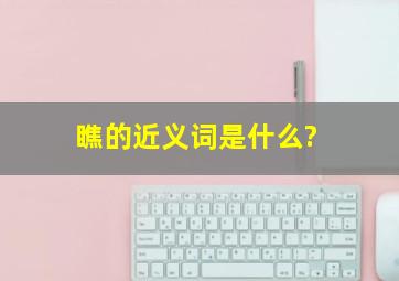 瞧的近义词是什么?