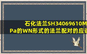 石化法兰SH34069610MPa的WN形式的法兰配对的应该选用什么形式(