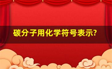 碳分子用化学符号表示?