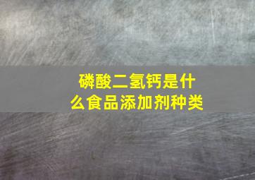 磷酸二氢钙是什么食品添加剂种类