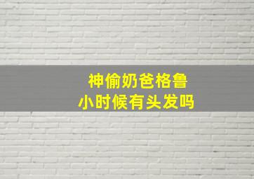 神偷奶爸格鲁小时候有头发吗