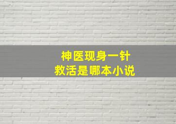 神医现身一针救活是哪本小说