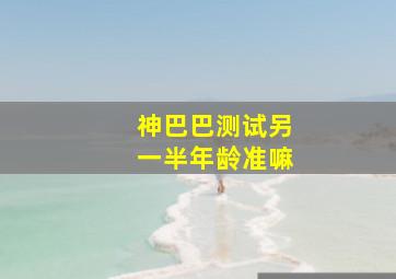 神巴巴测试另一半年龄准嘛