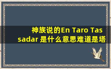 神族说的En Taro Tassadar, 是什么意思,难道是塔萨达我爱你?