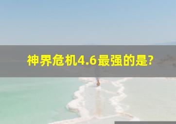 神界危机4.6最强的是?