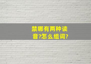 禁哪有两种读音?怎么组词?