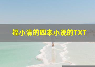 福小清的四本小说的TXT