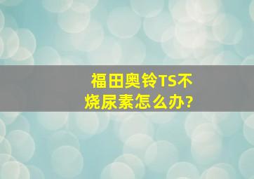 福田奥铃TS不烧尿素怎么办?