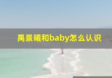 禹景曦和baby怎么认识