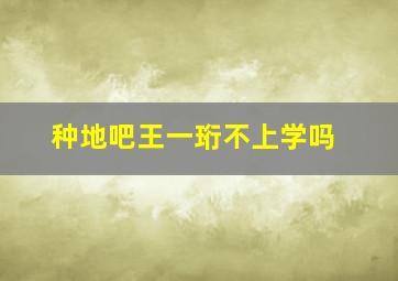 种地吧王一珩不上学吗