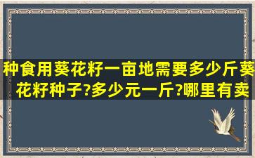 种食用葵花籽一亩地需要多少斤葵花籽种子?多少元一斤?哪里有卖?