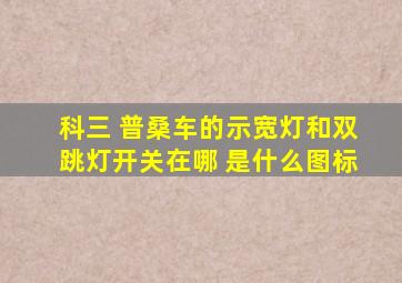 科三 普桑车的示宽灯和双跳灯开关在哪 是什么图标