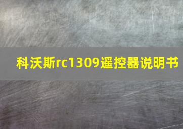 科沃斯rc1309遥控器说明书(