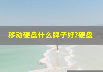 移动硬盘什么牌子好?硬盘