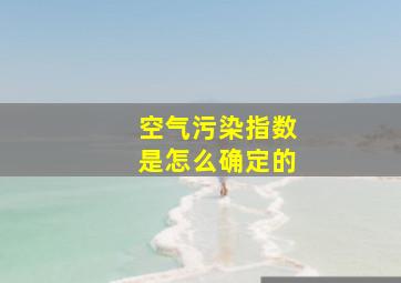 空气污染指数是怎么确定的(