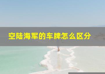 空陆海军的车牌怎么区分 