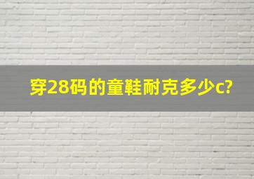 穿28码的童鞋耐克多少c?