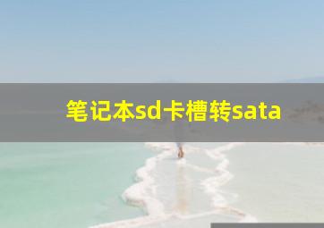 笔记本sd卡槽转sata