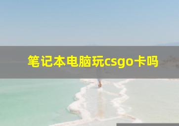 笔记本电脑玩csgo卡吗