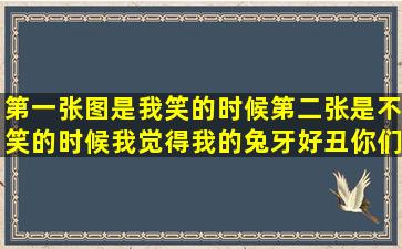 第一张图是我笑的时候,第二张是不笑的时候,我觉得我的兔牙好丑,你们...