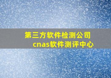 第三方软件检测公司 cnas软件测评中心