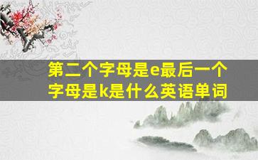 第二个字母是e,最后一个字母是k,是什么英语单词