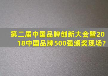 第二届中国品牌创新大会暨2018中国品牌500强颁奖现场?