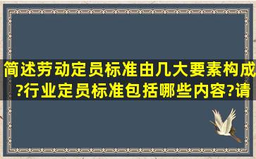 简述劳动定员标准由几大要素构成?行业定员标准包括哪些内容?请帮忙...