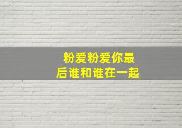 粉爱粉爱你最后谁和谁在一起