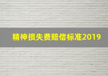 精神损失费赔偿标准2019