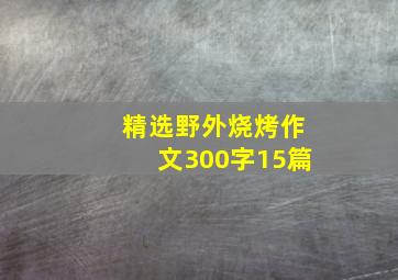 精选野外烧烤作文300字15篇