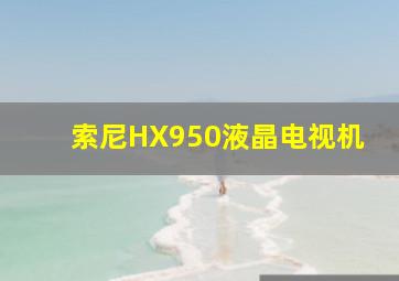 索尼HX950液晶电视机