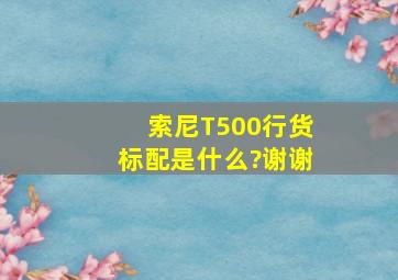 索尼T500行货标配是什么?谢谢