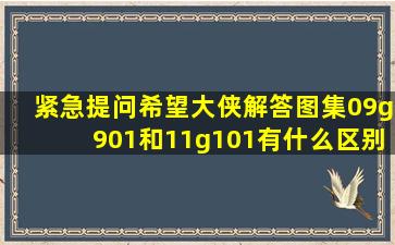 紧急提问,希望大侠解答,图集09g901和11g101有什么区别吗?所有分都...