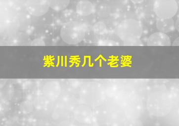 紫川秀几个老婆