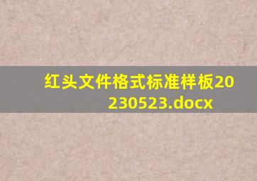 红头文件格式标准样板20230523.docx 