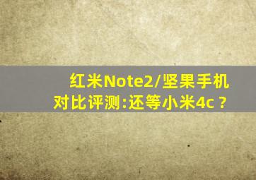 红米Note2/坚果手机对比评测:还等小米4c ?